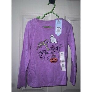 GIRLS HALLOWEEN THEME SHIRT SIZE XS (4/5) LONG SLEEVE